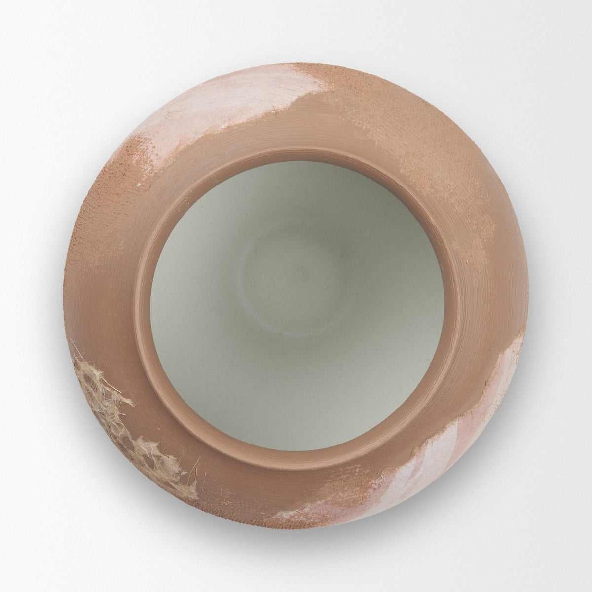 Velo Brown w/White Hand-Painted Terracotta Decorative Vase by Mercana at Eve Furniture