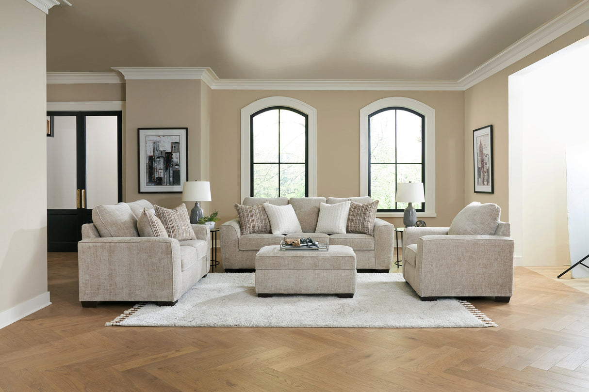 Velo Taupe Sofa & Loveseat by Happy Homes at Eve Furniture