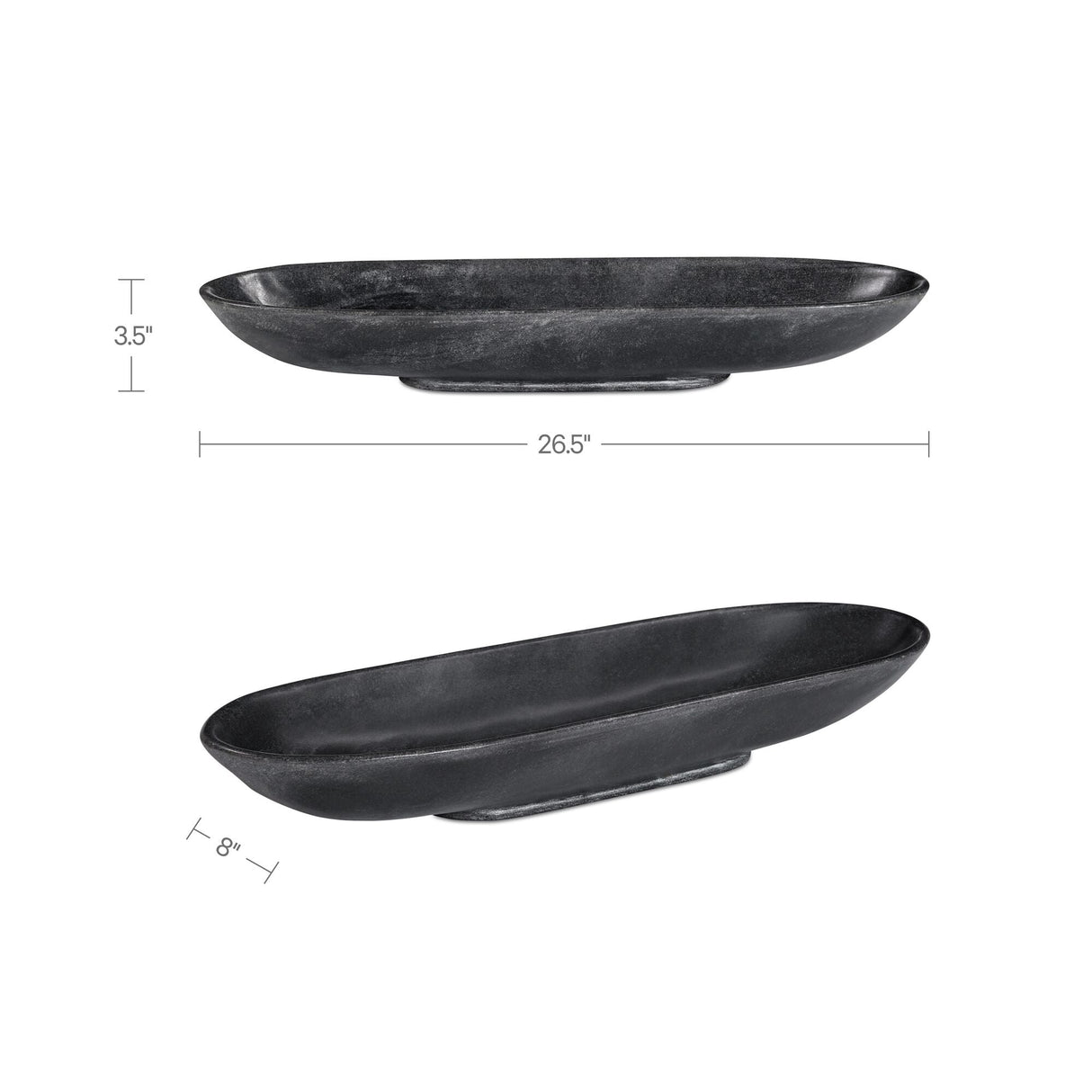 Venetia Black Marble Tray by MOES at Eve Furniture