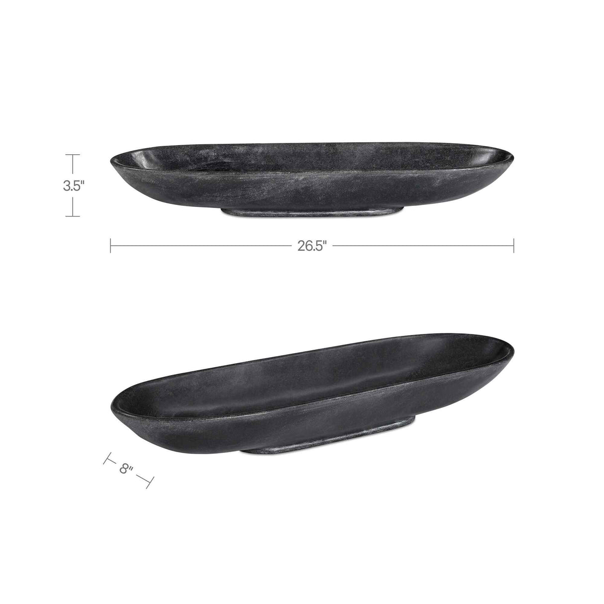 Venetia Black Marble Tray by Moe's Home at Eve Furniture