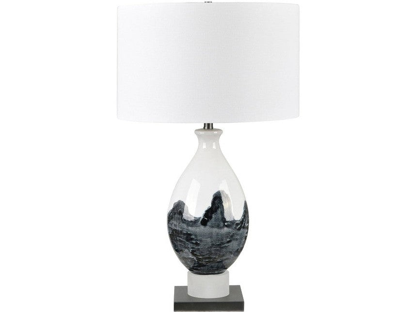 Venetia White/Blue Table Lamp by Crestview at Eve Furniture