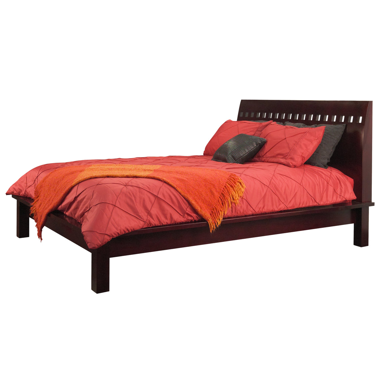 Veneto Wood Queen Platform Bed in Espresso by Modus Furniture at Eve Furniture