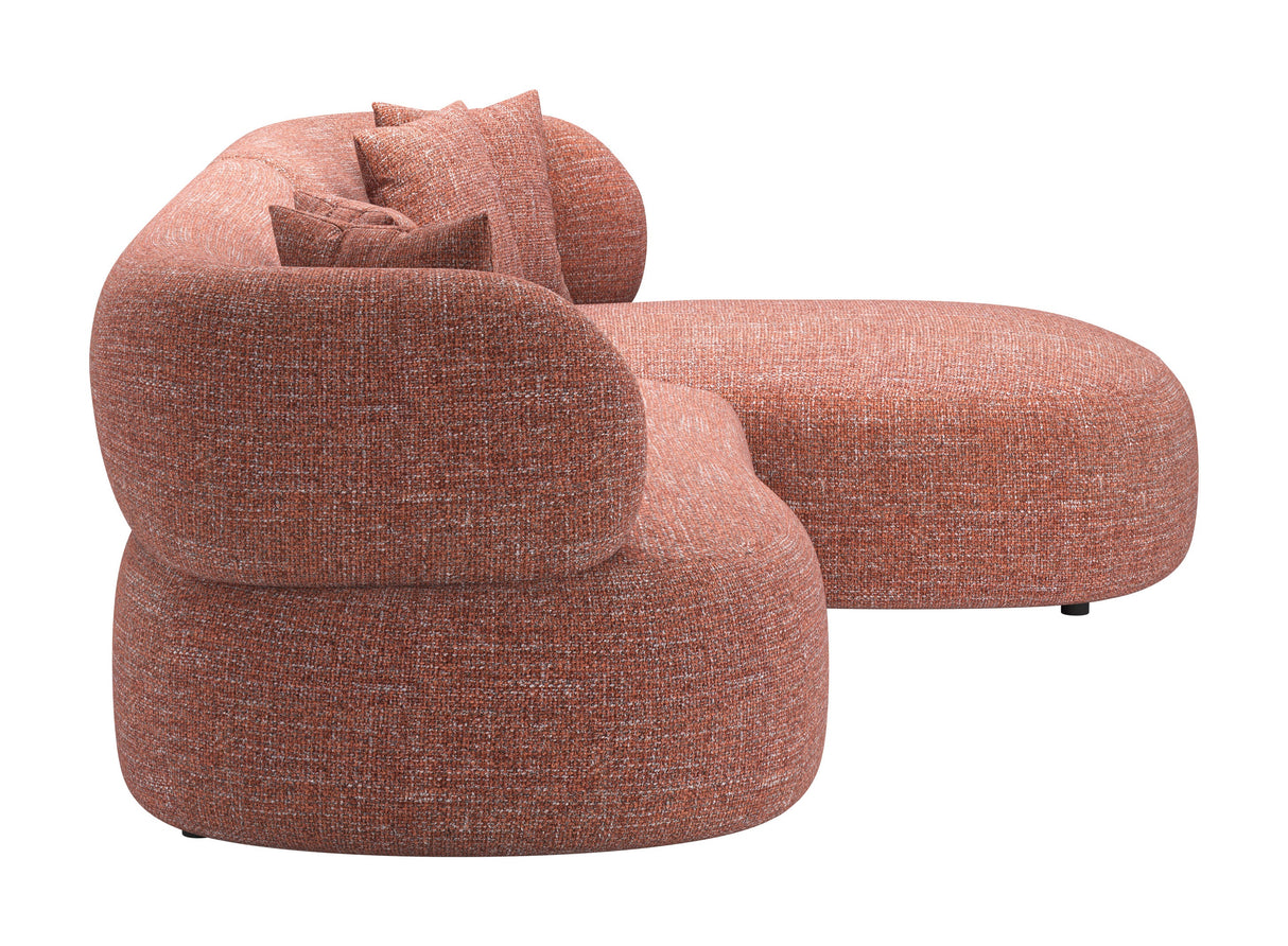 Venezia Brown Chaise Sectional by Zuomod at Eve Furniture