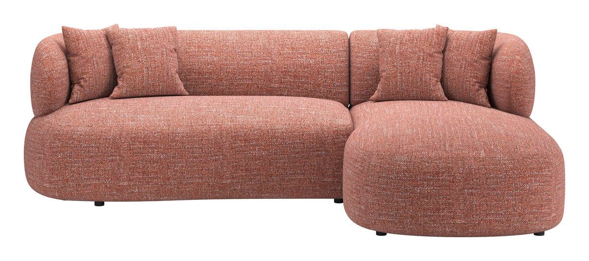 Venezia Brown Chaise Sectional by Zuomod at Eve Furniture