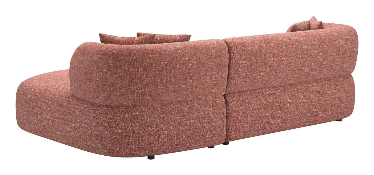 Venezia Brown Chaise Sectional by Zuomod at Eve Furniture