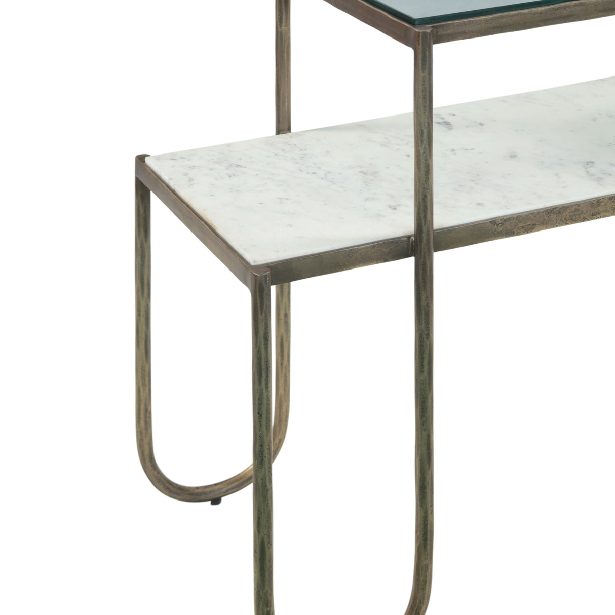 Venice 50" Nesting Console Table with Marble and Glass by Home Trends & Design at Eve Furniture