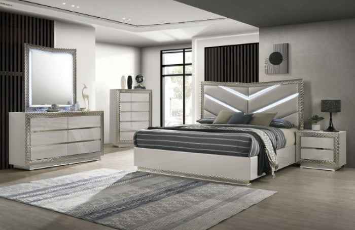 Ventnor Gray 4-Piece Queen Bedroom Set by Furniture of America at Eve Furniture