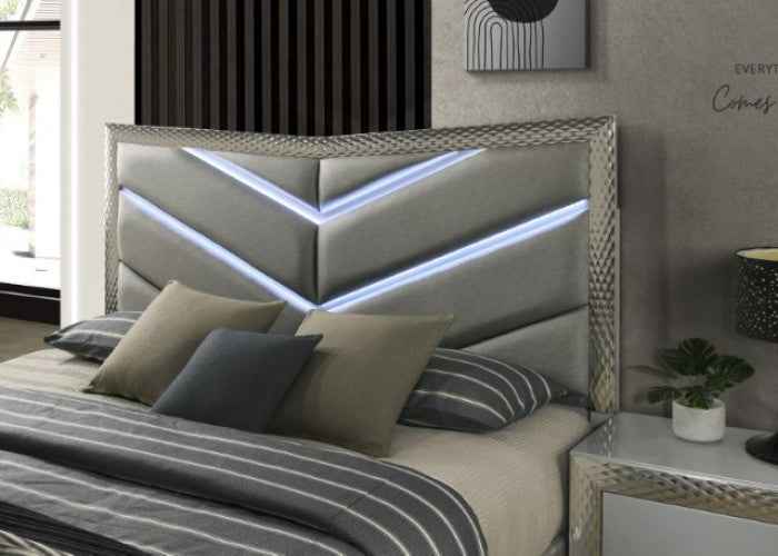 Ventnor Gray 4-Piece Queen Bedroom Set by Furniture of America at Eve Furniture