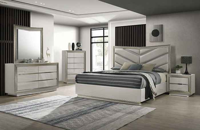 Ventnor Gray 4-Piece Queen Bedroom Set by Furniture of America at Eve Furniture