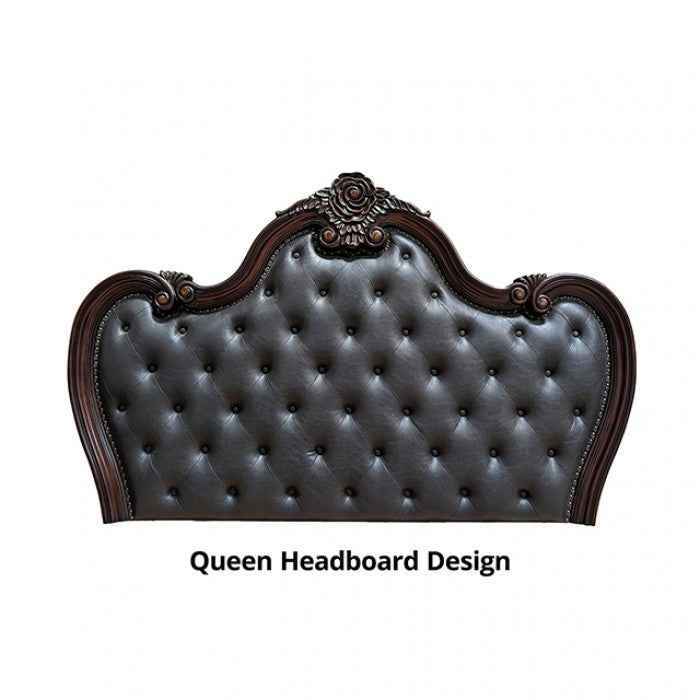 Ventresca Dark Cherry 5-Piece Queen Bedroom Set by Furniture of America at Eve Furniture