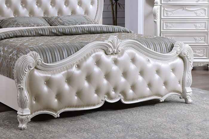 Ventresca White 4-Piece Queen Bedroom Set by Furniture of America at Eve Furniture