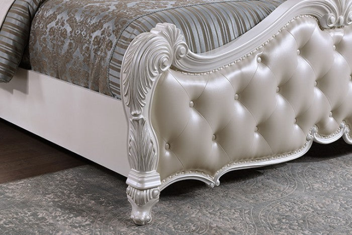 Ventresca White 4-Piece Queen Bedroom Set by Furniture of America at Eve Furniture