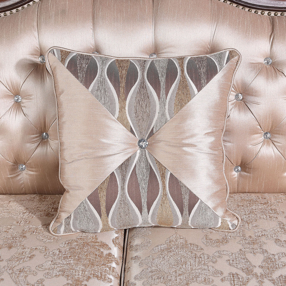 Veracruz Dark Cherry/Light Brown Sofa & Loveseat by Furniture of America at Eve Furniture