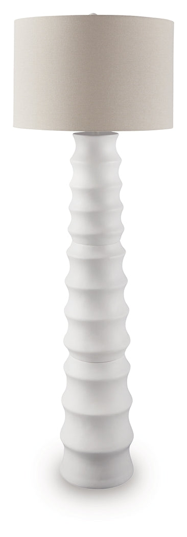 Veraleigh White Floor Lamp by Ashley at Eve Furniture