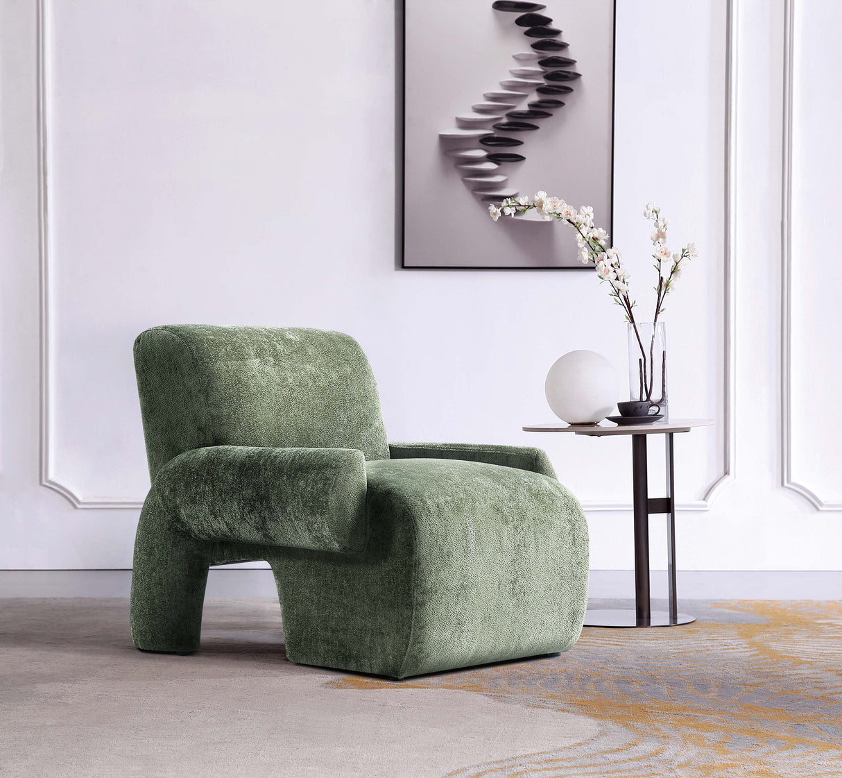 Verandah Accent Chair in Olive Green by Manhattan Comfort at Eve Furniture