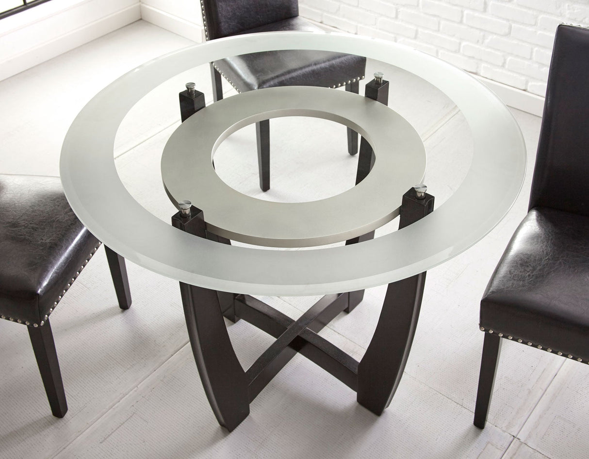 Verano Black Glass Top Dining Room Set by Steve Silver at Eve Furniture
