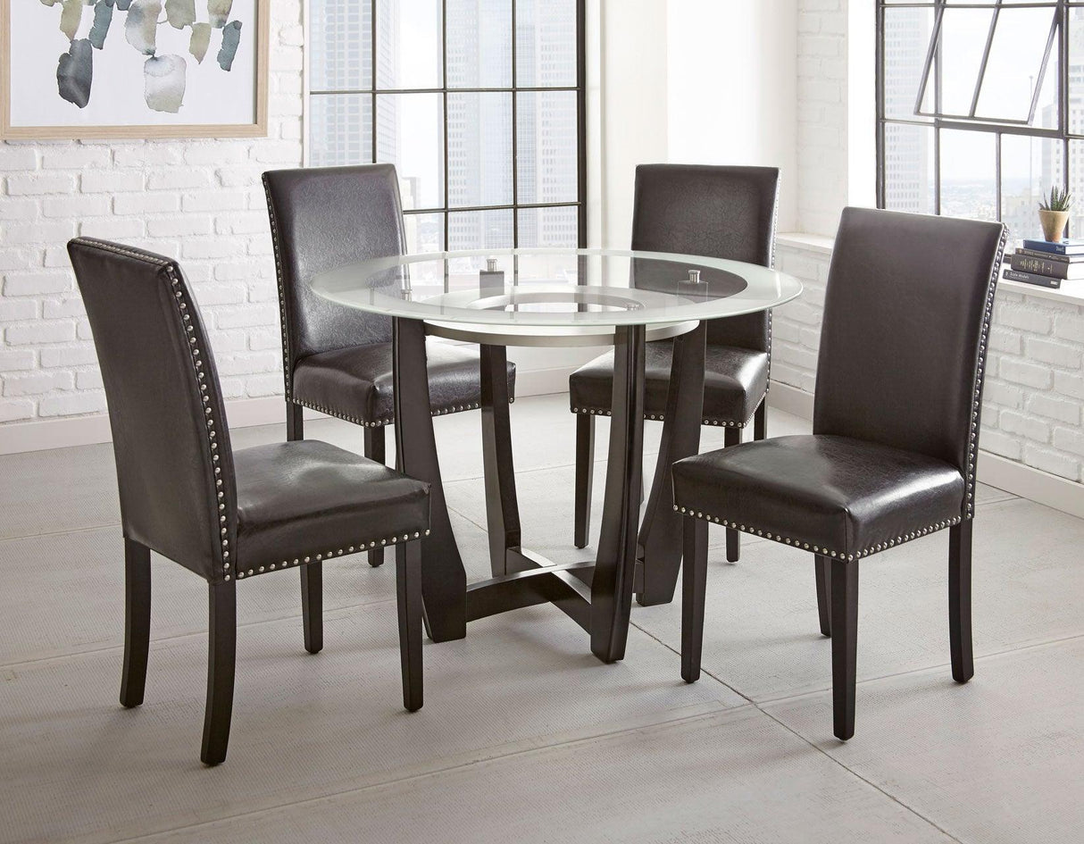 Verano Black PU Side Chair, Set of 2 by Steve Silver at Eve Furniture