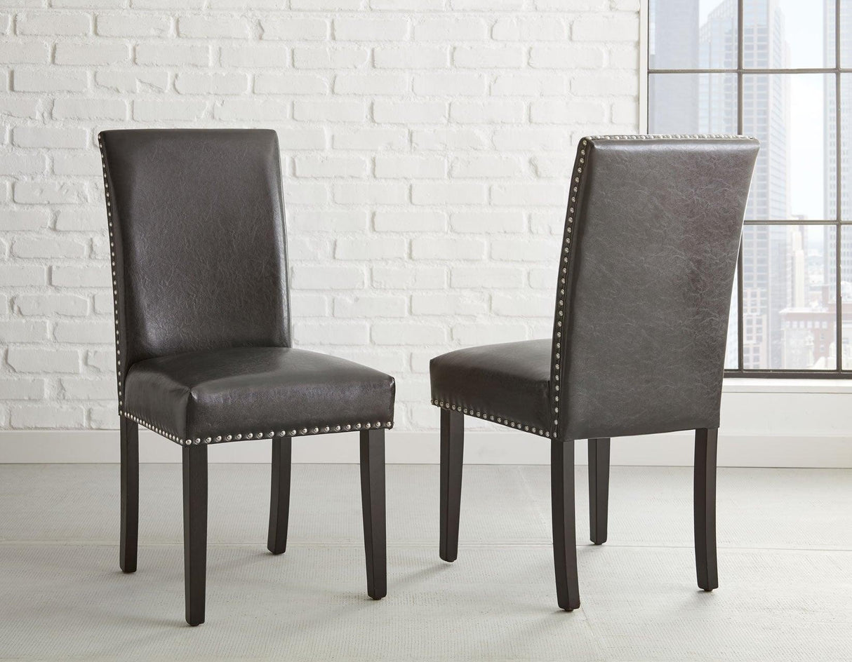 Verano Black PU Side Chair, Set of 2 by Steve Silver at Eve Furniture
