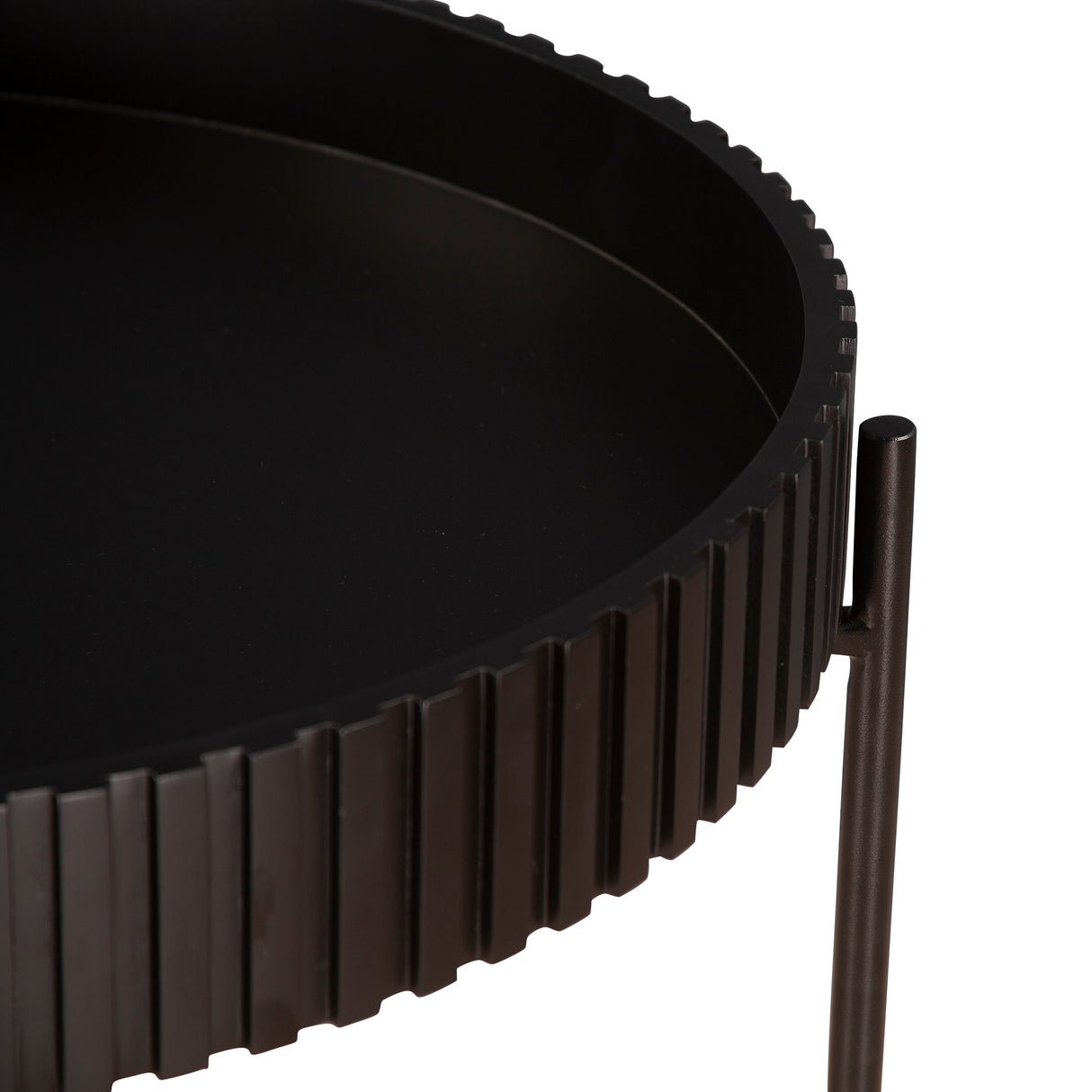 Verbania 29" Nesting Tray Tables in Matte Black by Home Trends & Design at Eve Furniture