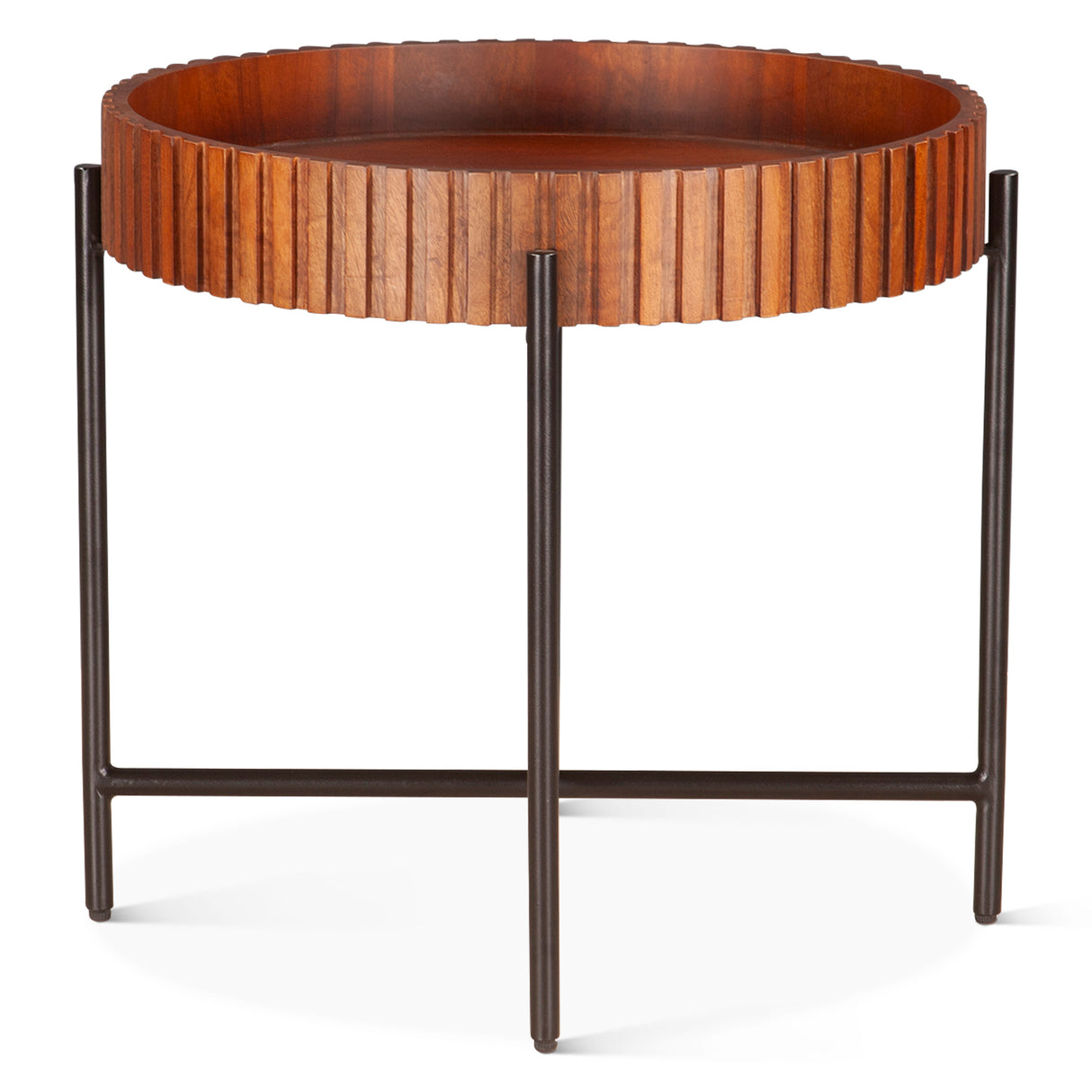 Verbania 29" Nesting Tray Tables in Pecan Brown by Home Trends & Design at Eve Furniture