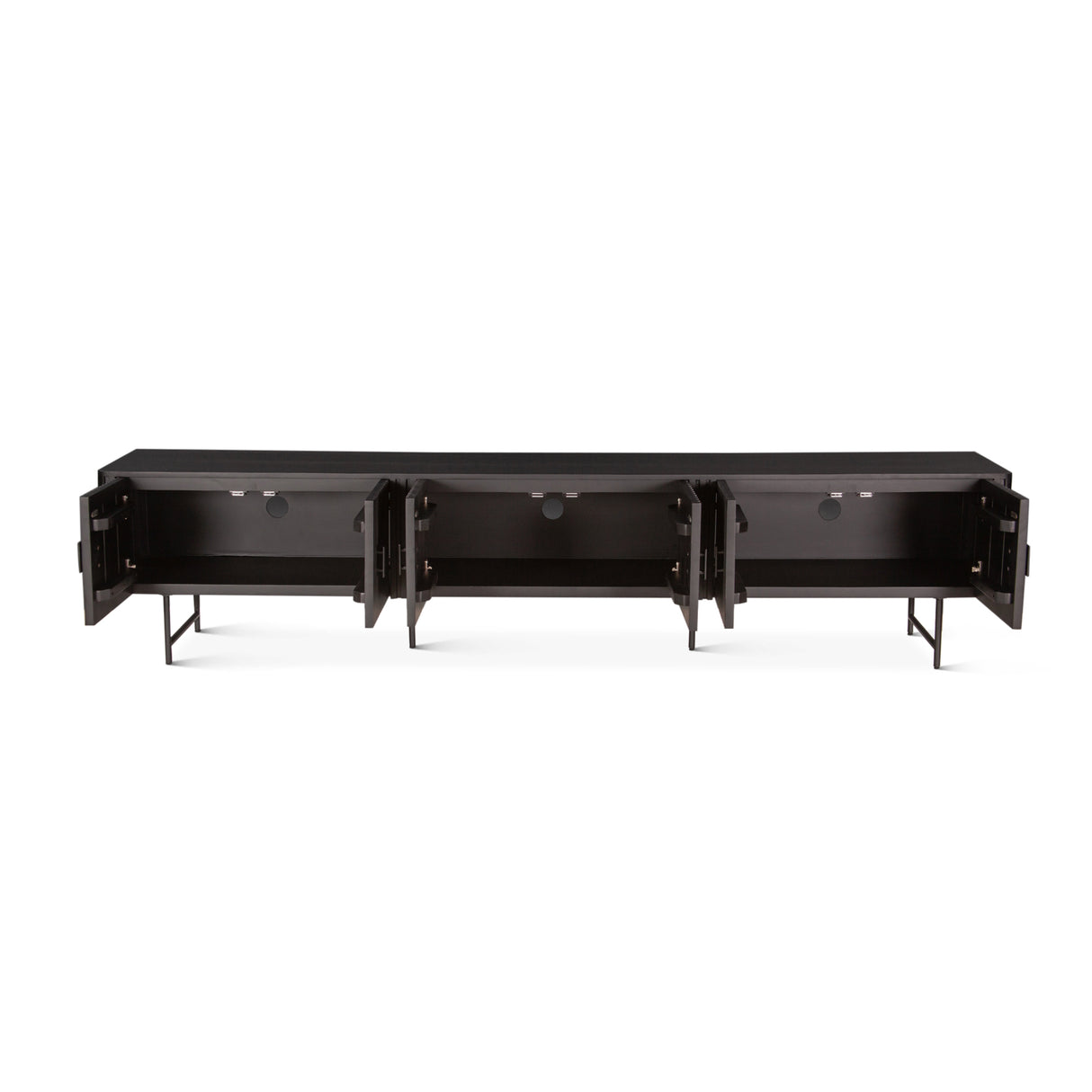Verbania 98" Media Cabinet in Matte Black by Home Trends & Design at Eve Furniture
