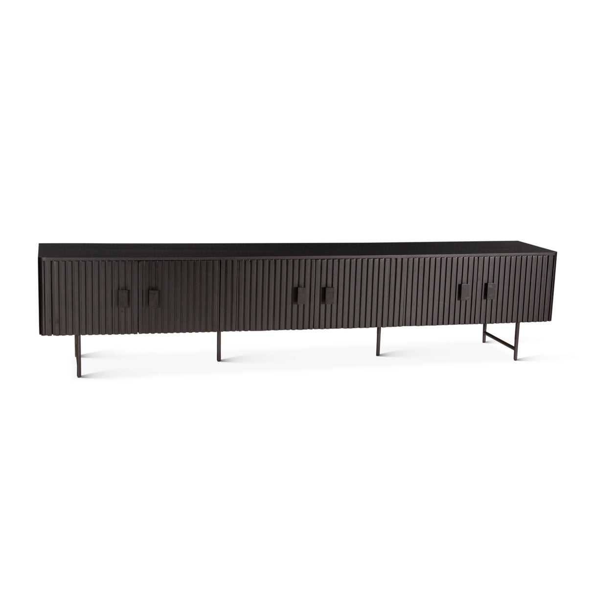 Verbania 98" Media Cabinet in Matte Black by Home Trends & Design at Eve Furniture
