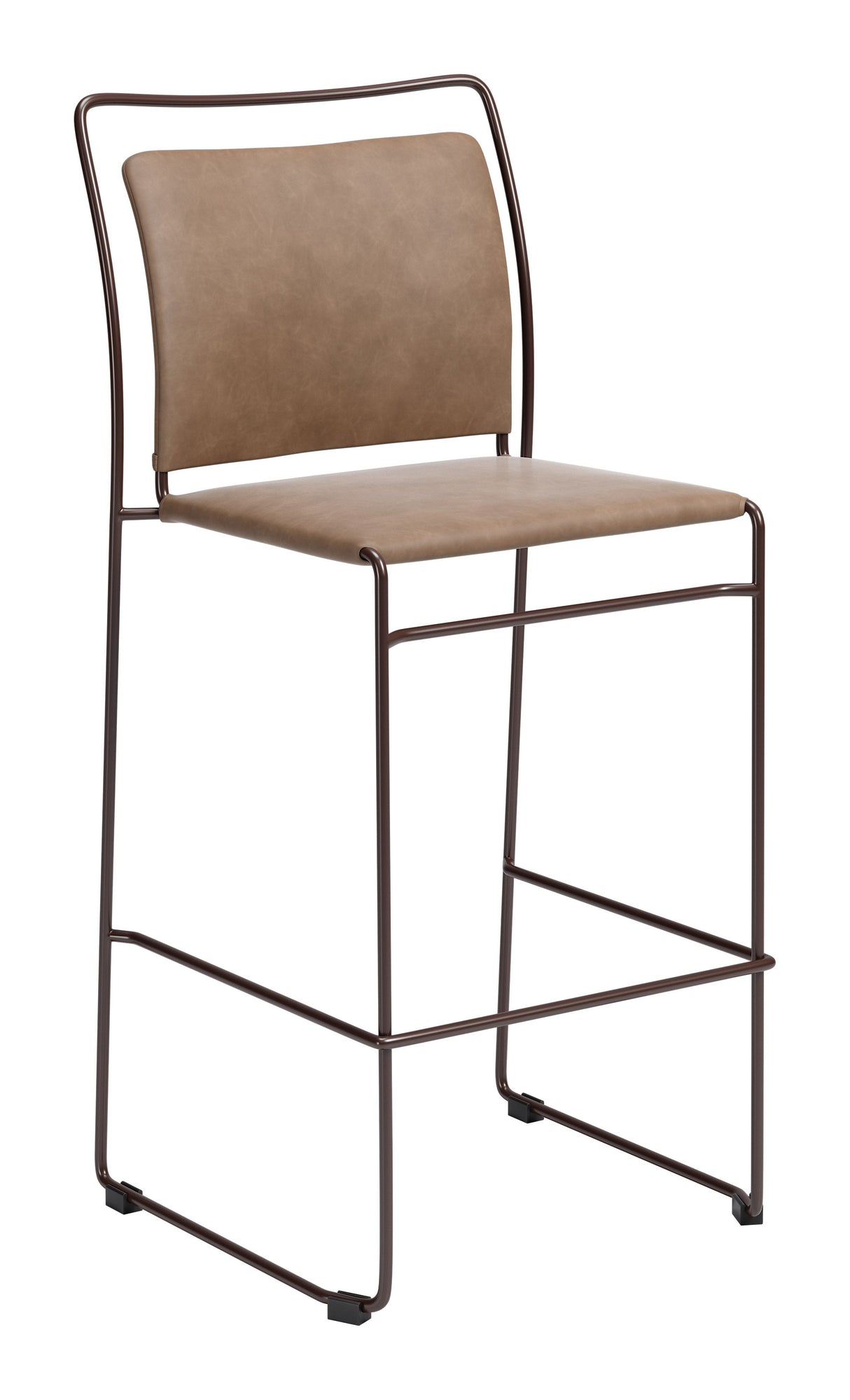 Verbena Brown Barstool (Set of 2) by Zuomod at Eve Furniture