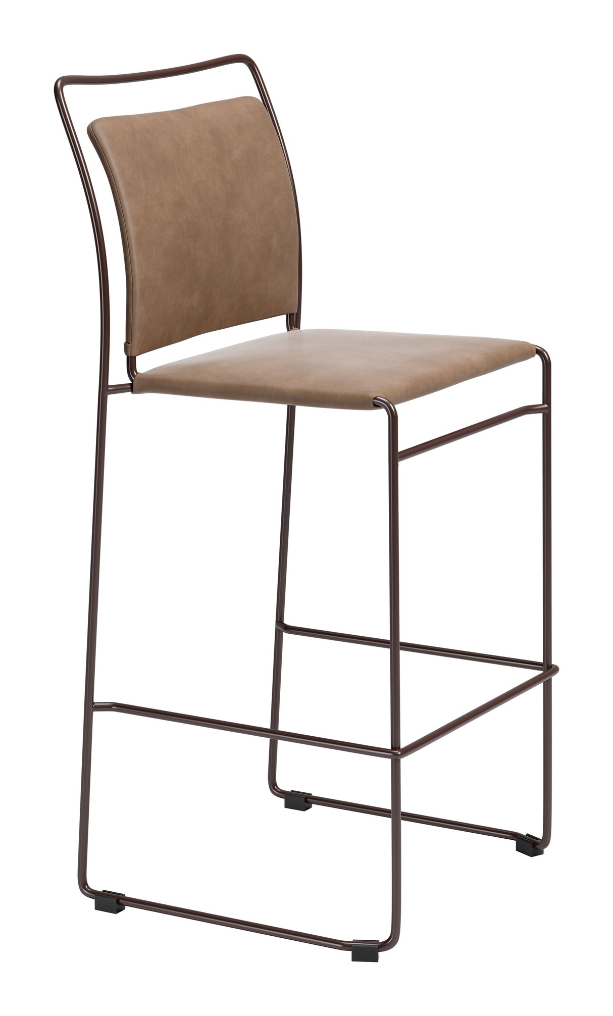 Verbena Brown Barstool (Set of 2) by Zuomod at Eve Furniture