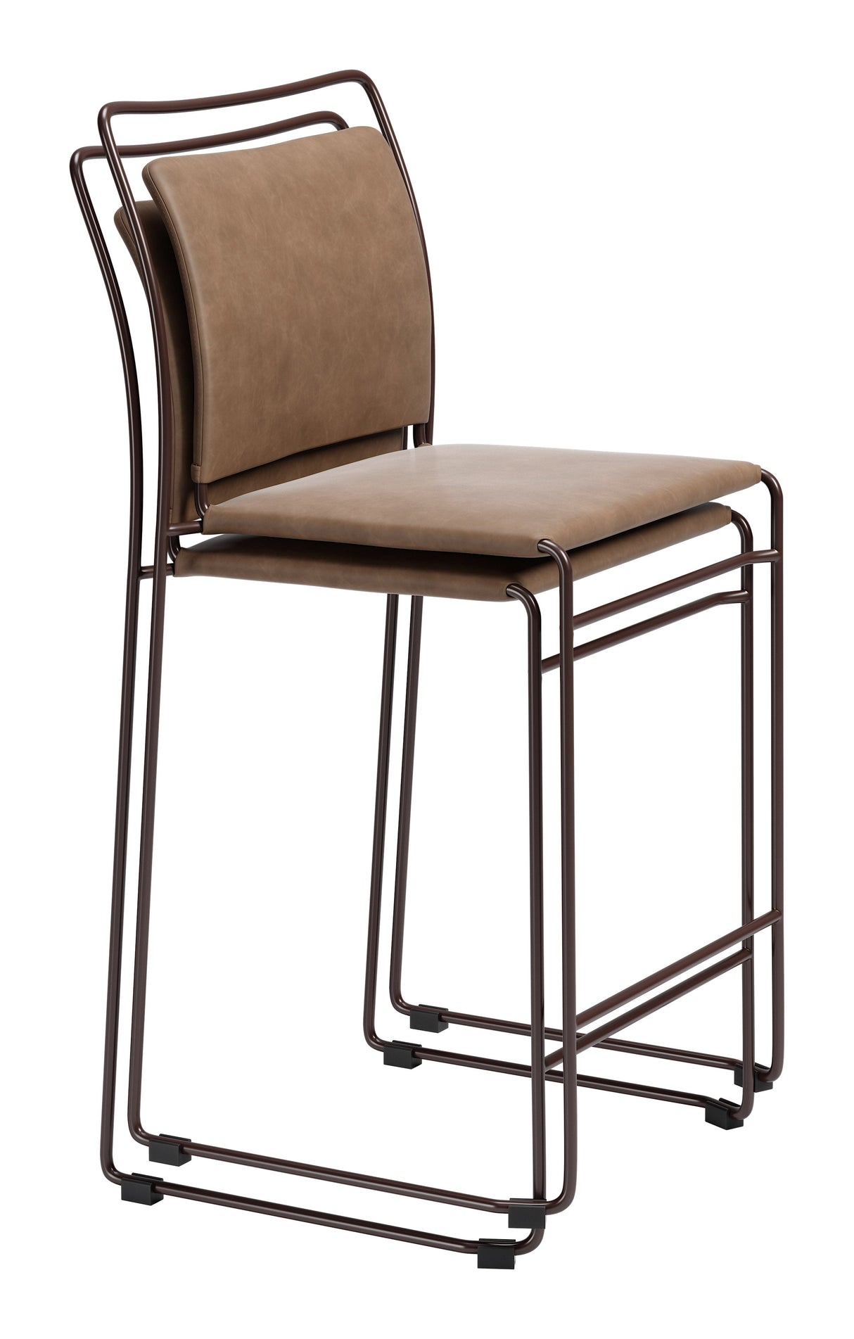 Verbena Brown Counter Stool (Set of 2) by Zuomod at Eve Furniture