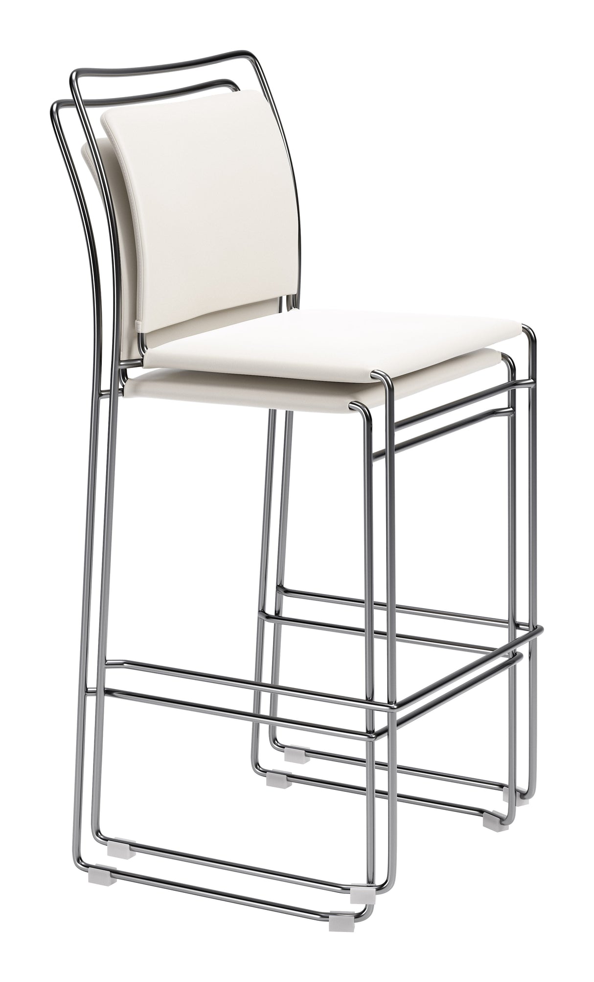 Verbena Cream Barstool (Set of 2) by Zuomod at Eve Furniture