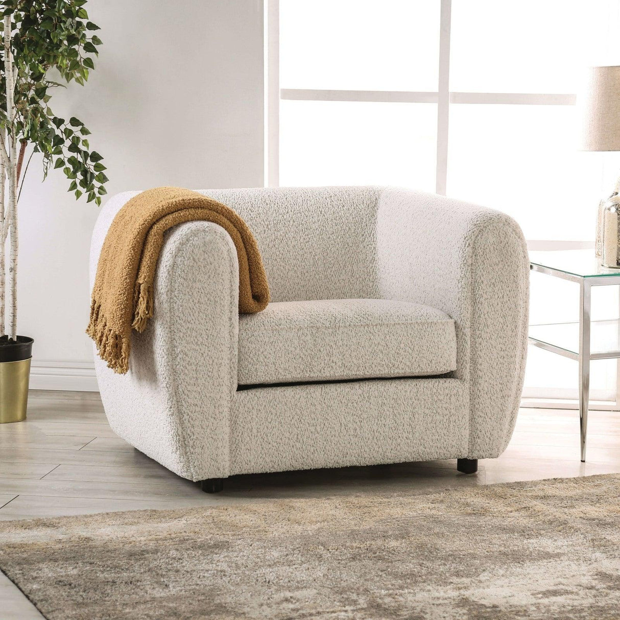 Verdal Off-White Chair by Furniture of America at Eve Furniture