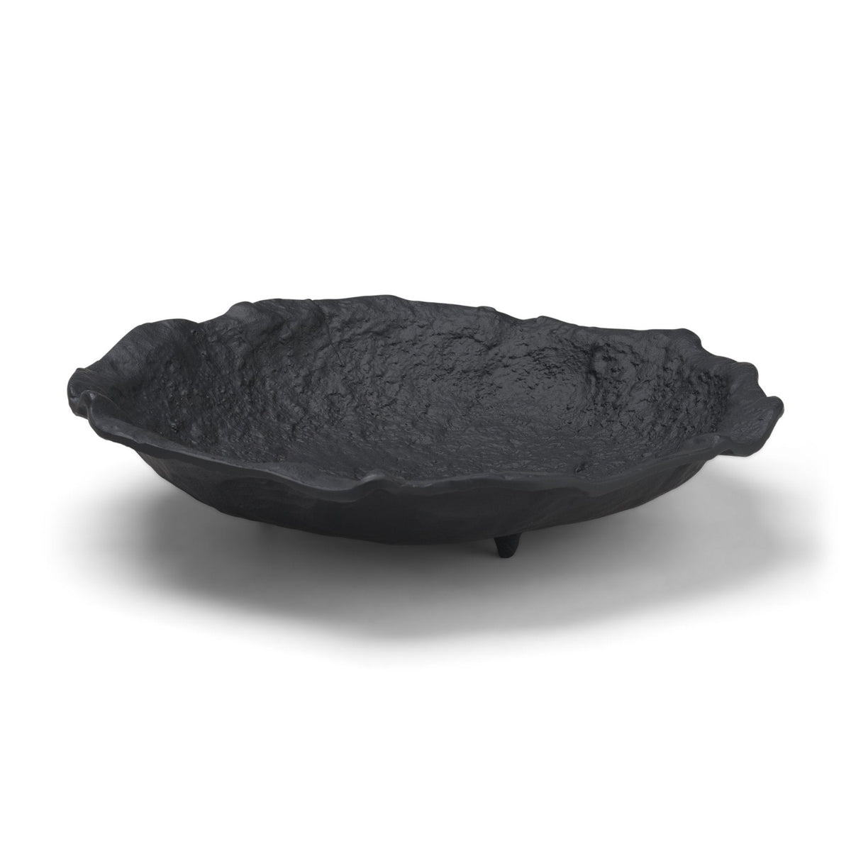 Verdant Large Matte Black Metal Decorative Centerpiece Bowl by Mercana at Eve Furniture