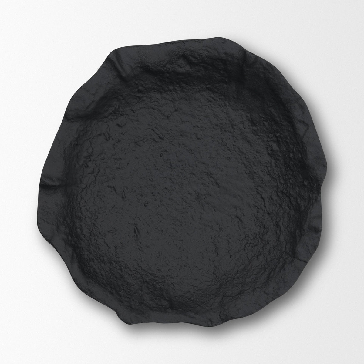 Verdant Large Matte Black Metal Decorative Centerpiece Bowl by Mercana at Eve Furniture