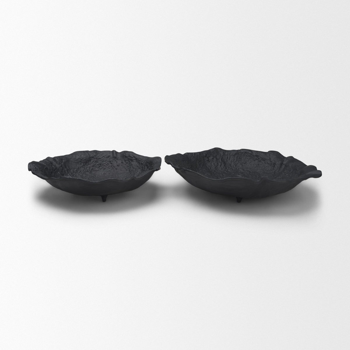 Verdant Small Matte Black Metal Decorative Centerpiece Bowl by Mercana at Eve Furniture