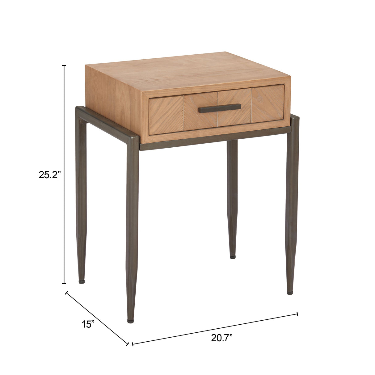 Verec Natural Side Table by Zuomod at Eve Furniture