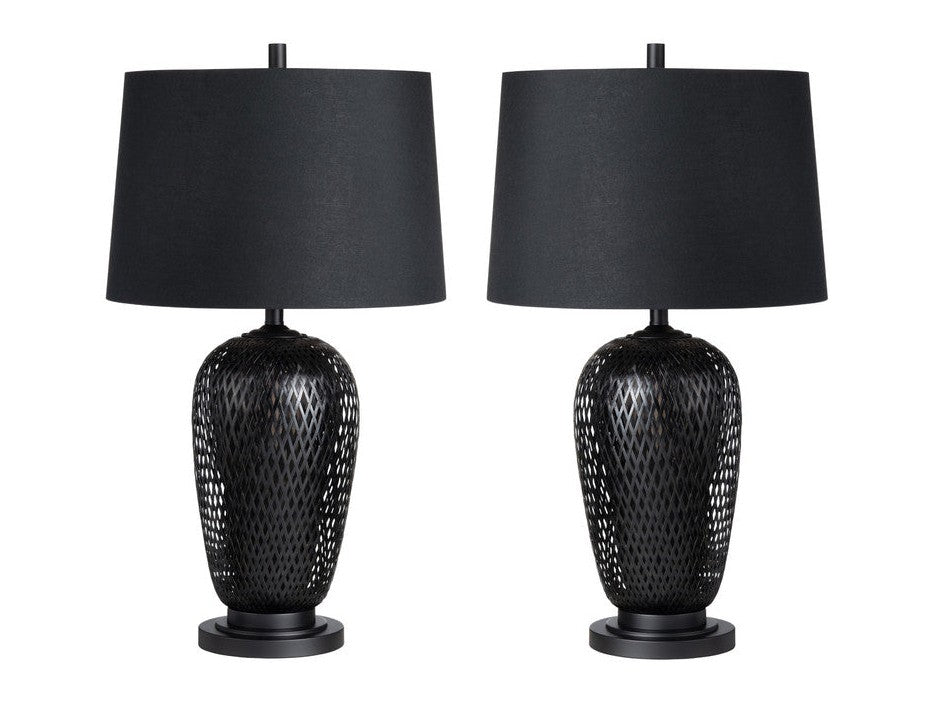 Veriity Black Table Lamp (Set of 2) by Crestview at Eve Furniture
