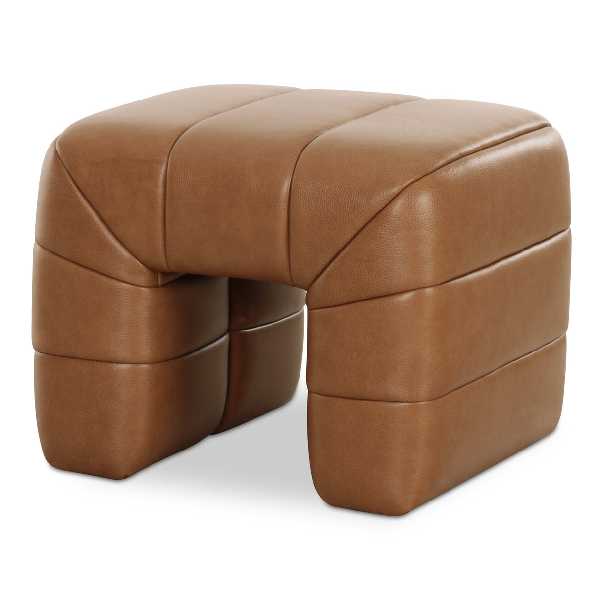 Verity Tan Leather Stool by MOES at Eve Furniture