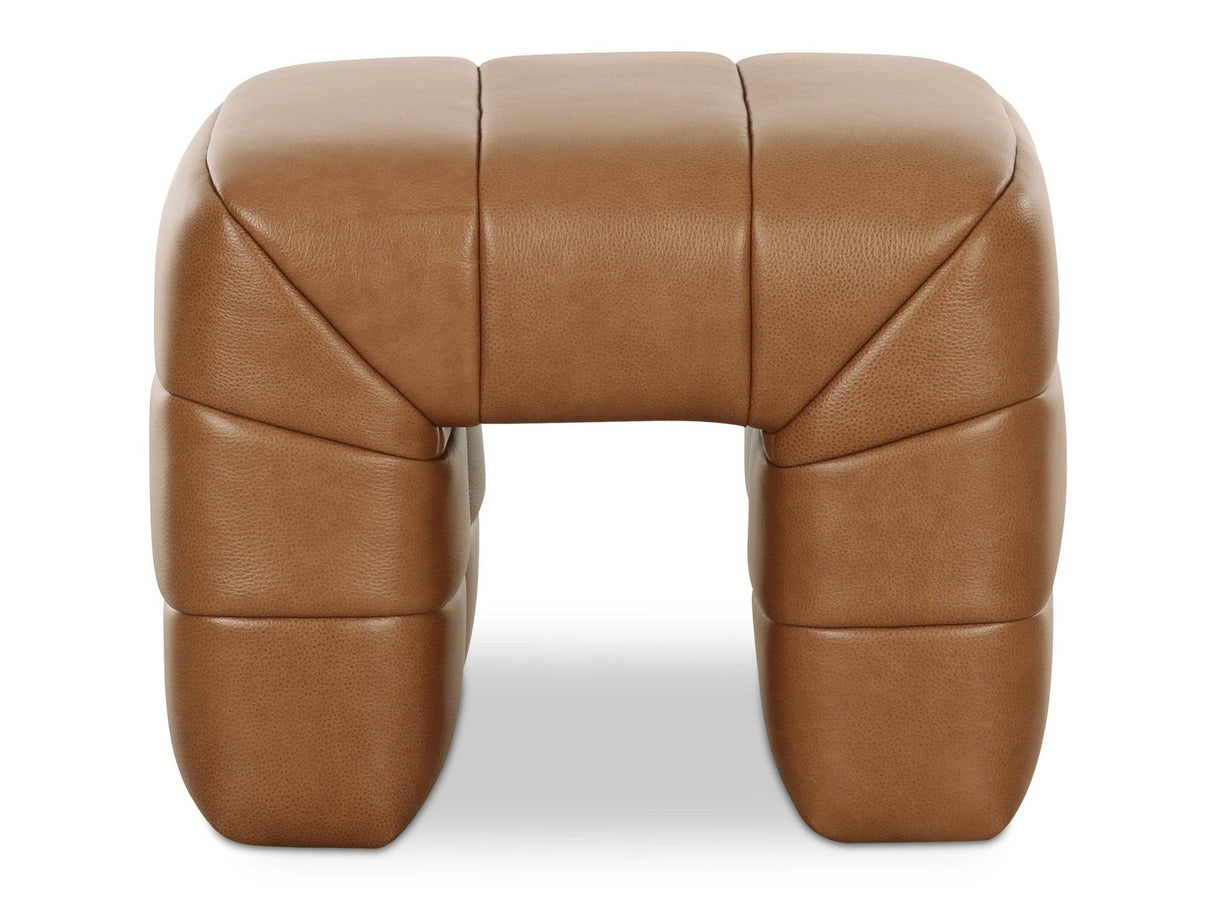 Verity Tan Leather Stool by MOES at Eve Furniture