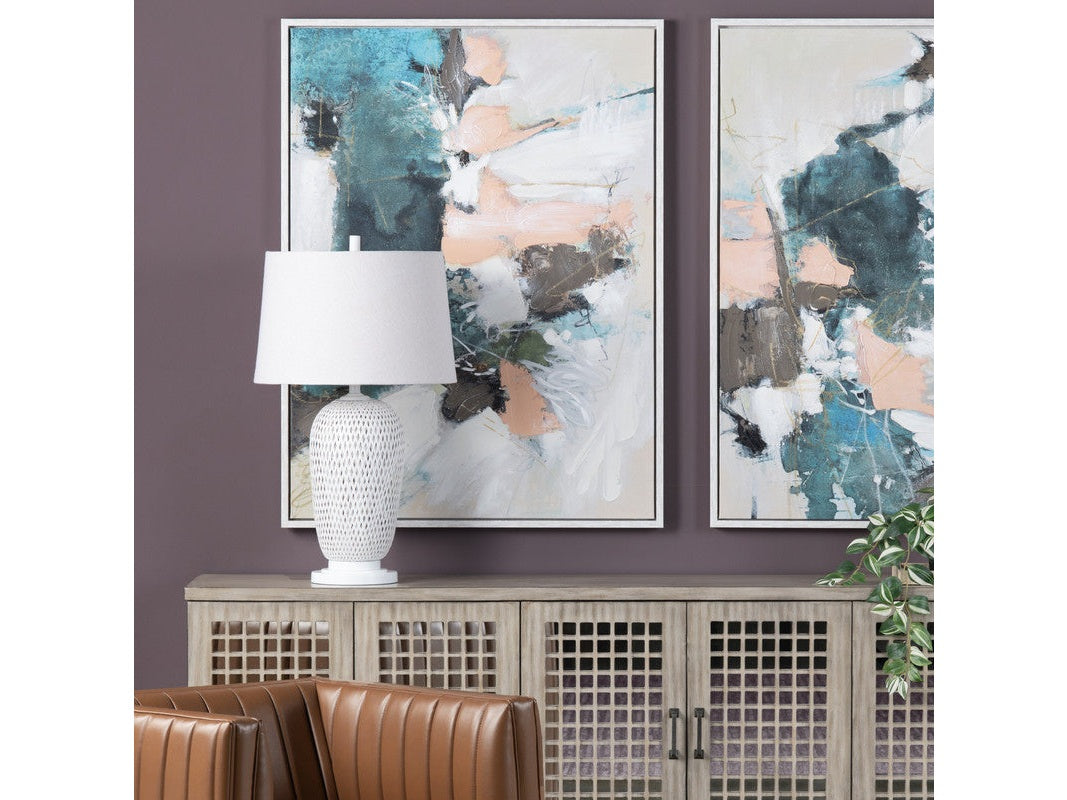 Verity White Table Lamp (Set of 2) by Crestview at Eve Furniture