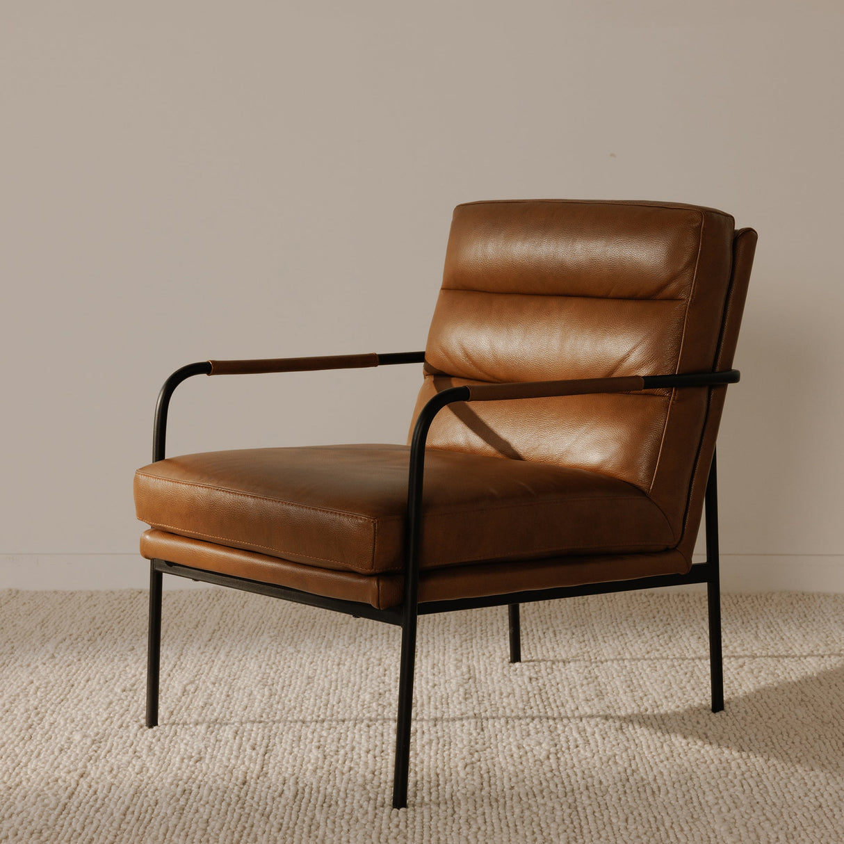 Verlaine Chestnut Brown Armchair by Moe's Home at Eve Furniture
