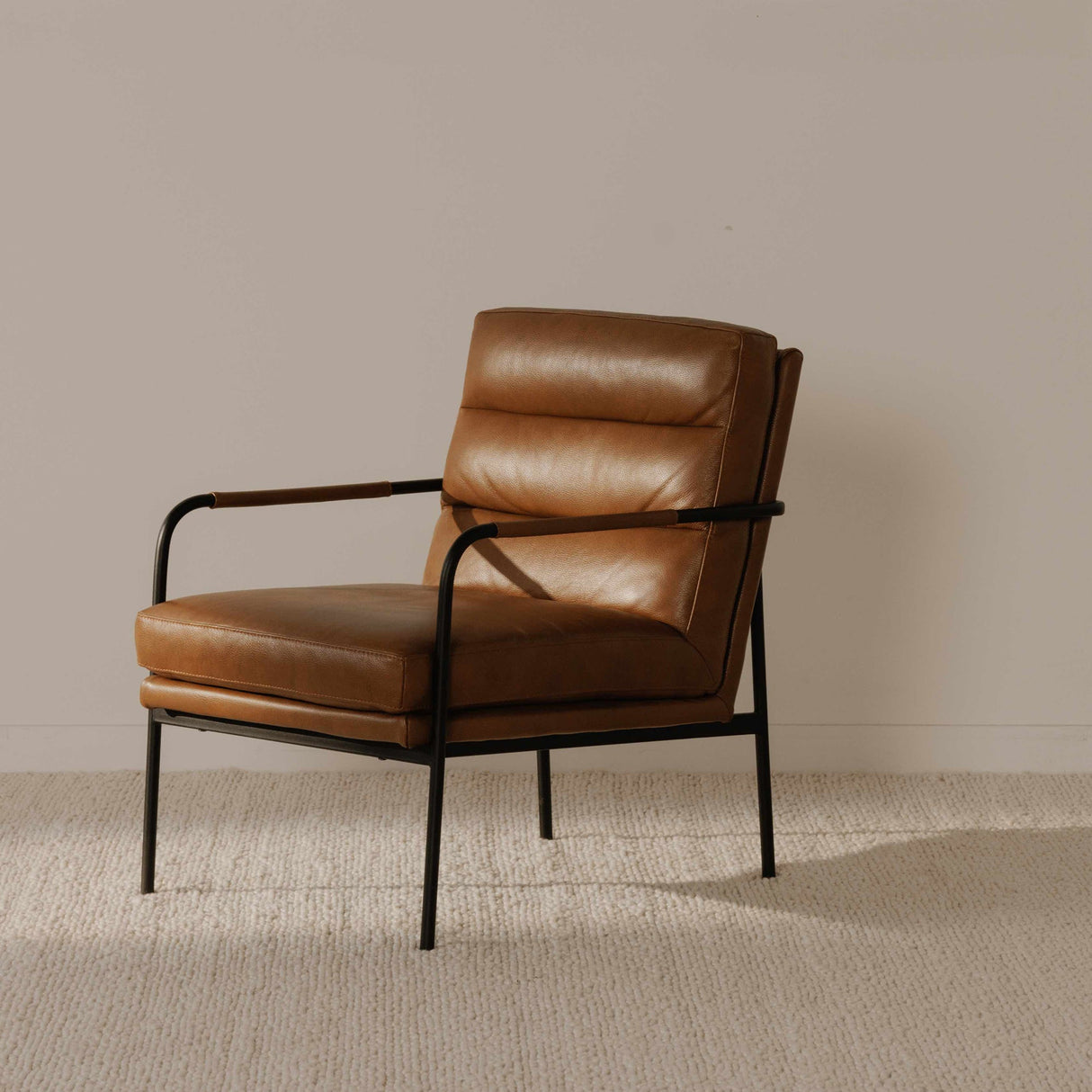 Verlaine Chestnut Brown Armchair by Moe's Home at Eve Furniture