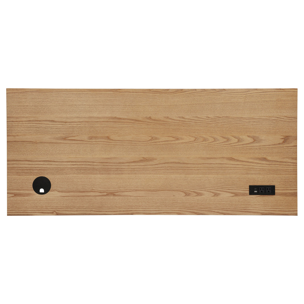 Vermes Light Ash 55-inch 3-drawer Writing Desk with Power Outlet by Coaster at Eve Furniture
