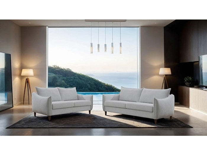 Vermon Light Gray Sofa & Loveseat by Furniture of America at Eve Furniture