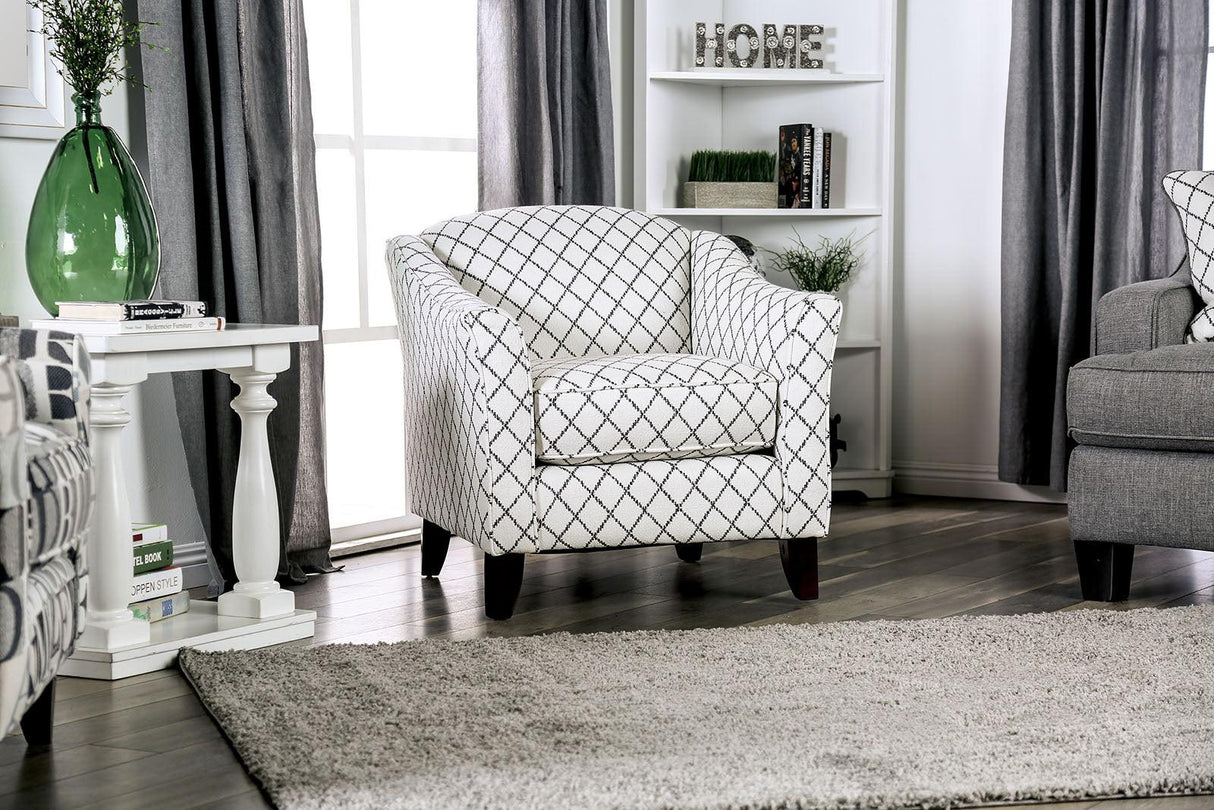 Verne Diamond Diamond Chair by Furniture of America at Eve Furniture