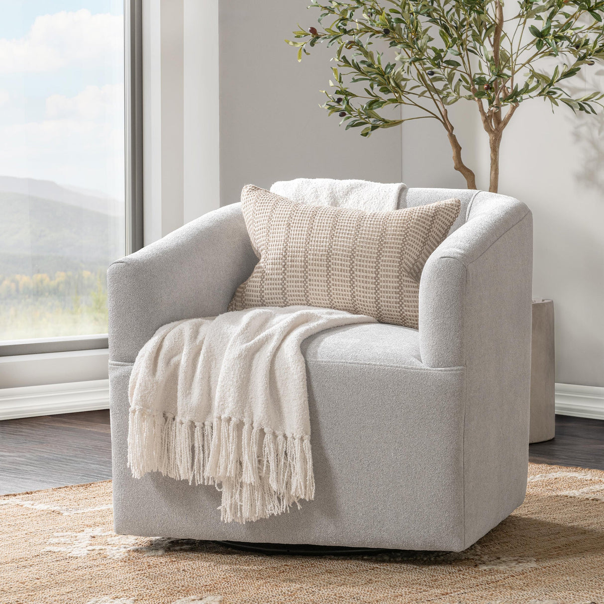 Vernon Swivel Chair by Classic Home at Eve Furniture