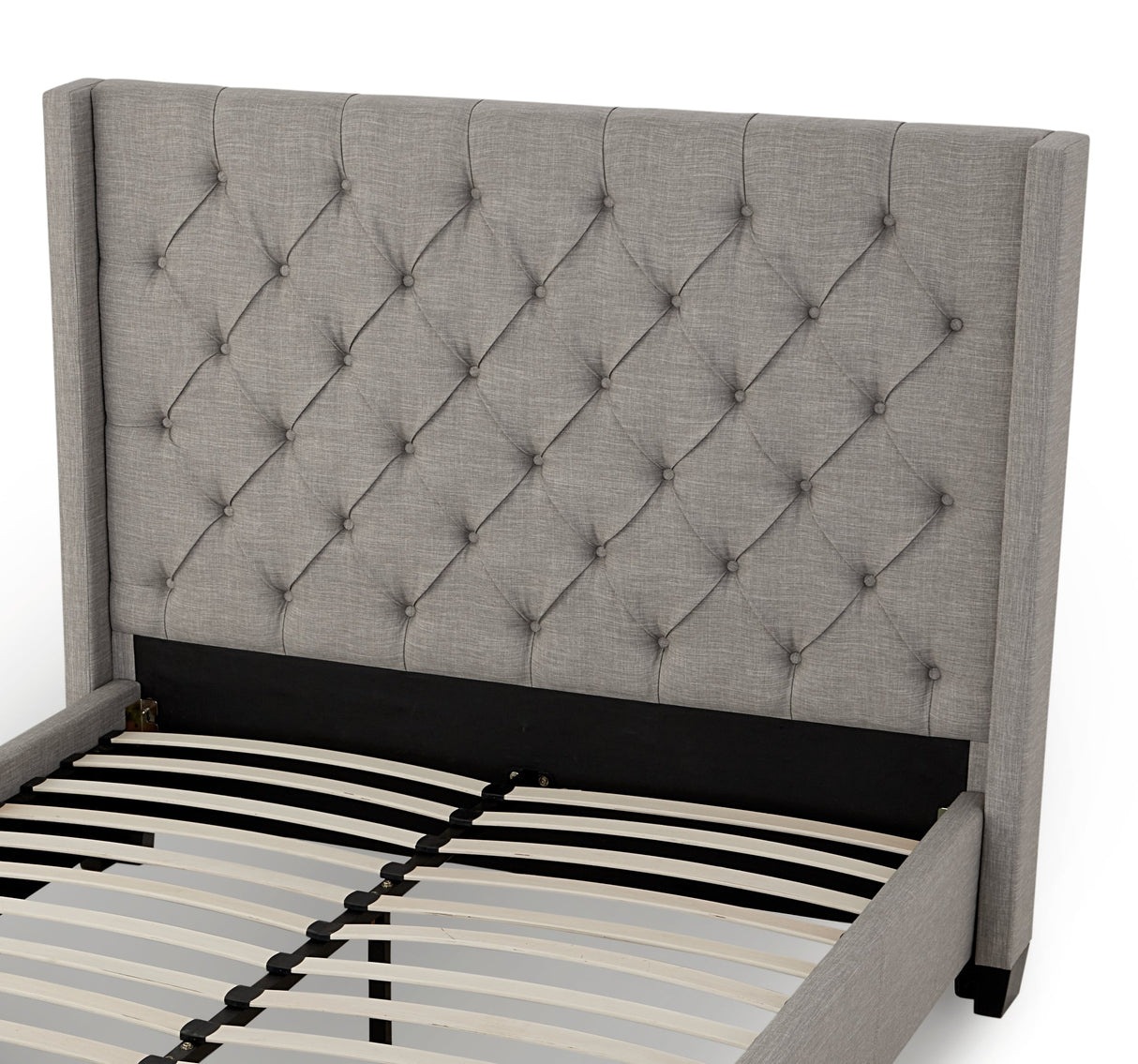 Verona Tufted Upholstered Headboard in Speckled Grey by Modus Furniture at Eve Furniture