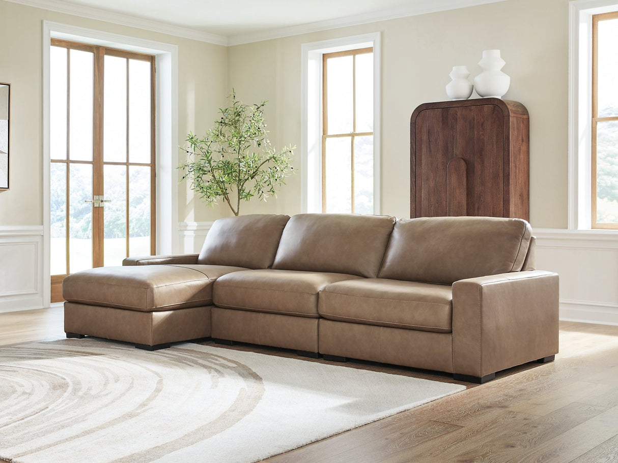 Veronella Sahara 3-Piece Sectional with LAF Chaise by Ashley at Eve Furniture