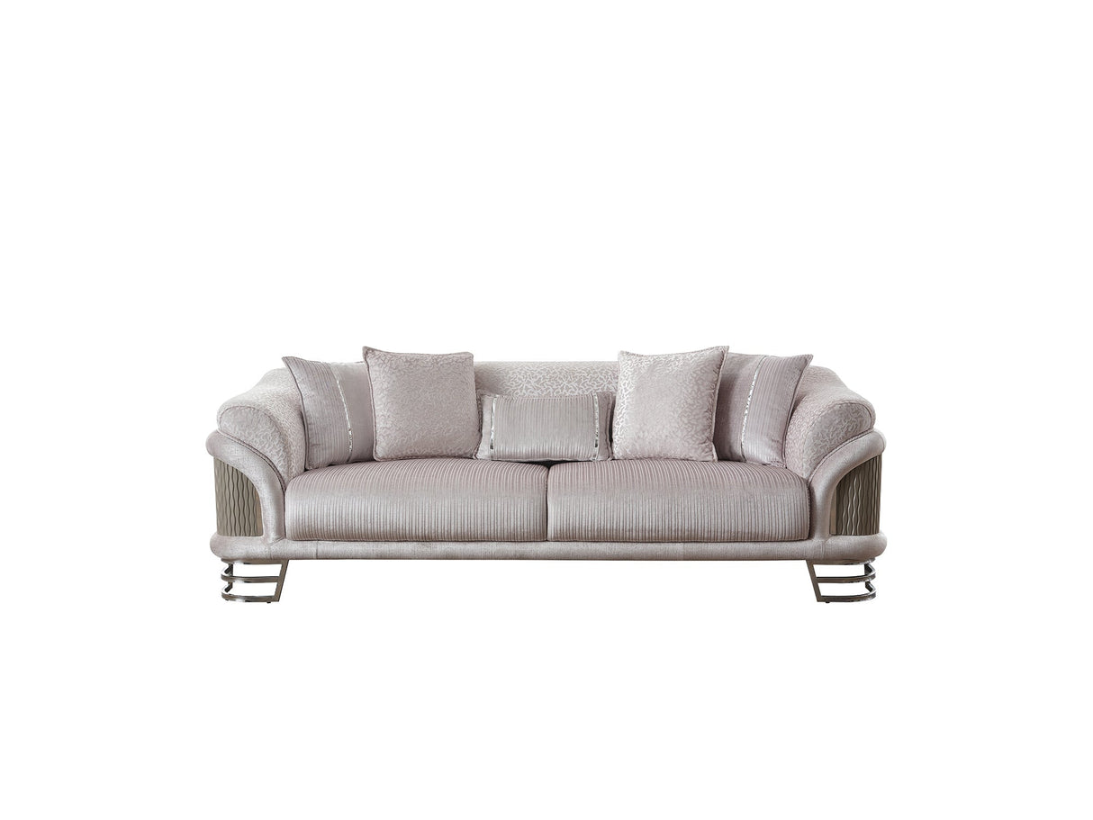 Versace Light Grey Stationary Sofa by Furnia at Eve Furniture