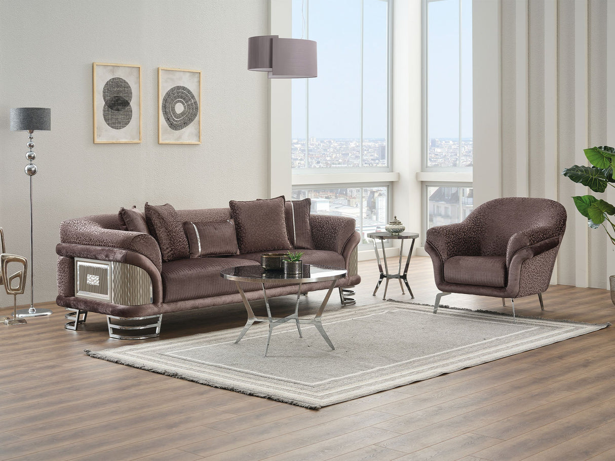 Versace Stationary Sofa Dark Grey by Furnia at Eve Furniture