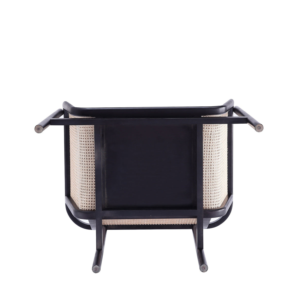 Versailles Accent Chair in Black, Natural Cane and Cream (set of 2) by Manhattan Comfort at Eve Furniture